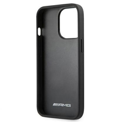 AMG Hot Stamped Genuine Leather Hard Case - дизайнерски кожен кейс (естествена кожа) за iPhone 13 Pro (черен) 7