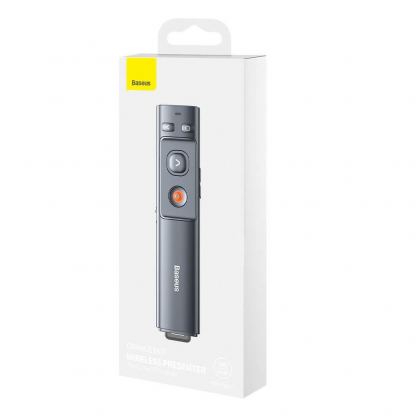 Baseus Orange Dot Wireless Presenter Charging version (WKCD000013) - безжично блутут устройство за управление на вашите презентации (тъмносив) 6