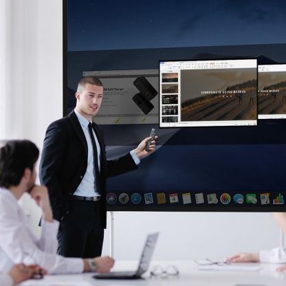 Baseus Orange Dot Wireless Presenter Charging version (WKCD000013) - безжично блутут устройство за управление на вашите презентации (тъмносив) 11