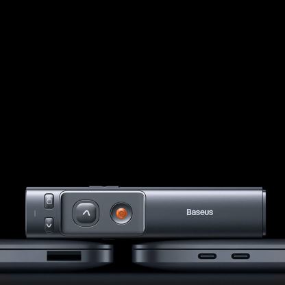 Baseus Orange Dot Wireless Presenter Charging version (WKCD000013) - безжично блутут устройство за управление на вашите презентации (тъмносив) 13