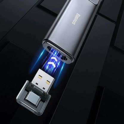 Baseus Orange Dot Wireless Presenter Charging version (WKCD000013) - безжично блутут устройство за управление на вашите презентации (тъмносив) 19