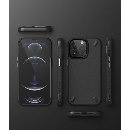 Ringke Onyx Case - силиконов (TPU) калъф за iPhone 13 Pro (черен) 8