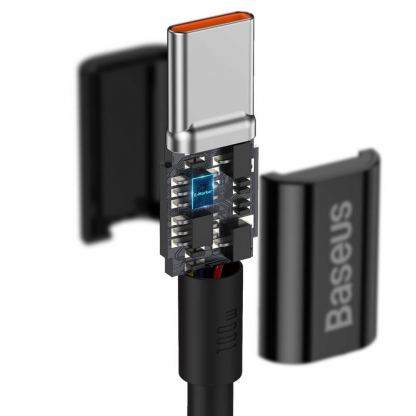 Baseus Superior USB-C to USB-C Cable PD 2.0 100W (CATYS-B01) - здрав кабел за бързо зареждане за устройства с USB-C порт (100 см) (черен) 8
