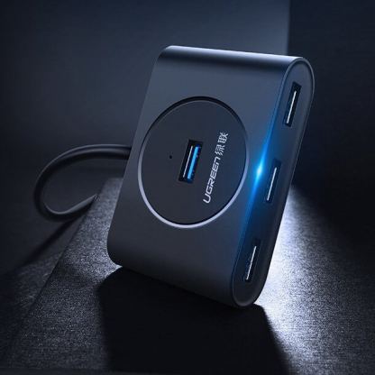 Ugreen USB-C 3.0 Hub 4-port - 4-портов USB 3.0 хъб за компютри и лаптопи с USB-C порт (100 см) (черен) 2