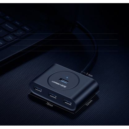 Ugreen USB-C 3.0 Hub 4-port - 4-портов USB 3.0 хъб за компютри и лаптопи с USB-C порт (100 см) (черен) 8