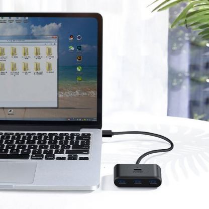 Ugreen USB-C 3.0 Hub 4-port - 4-портов USB 3.0 хъб за компютри и лаптопи с USB-C порт (100 см) (черен) 9