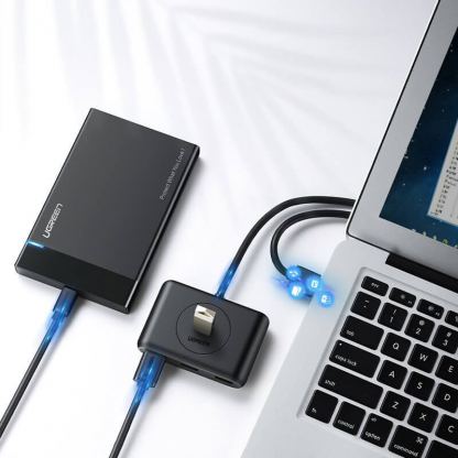 Ugreen USB-C 3.0 Hub 4-port - 4-портов USB 3.0 хъб за компютри и лаптопи с USB-C порт (100 см) (черен) 12