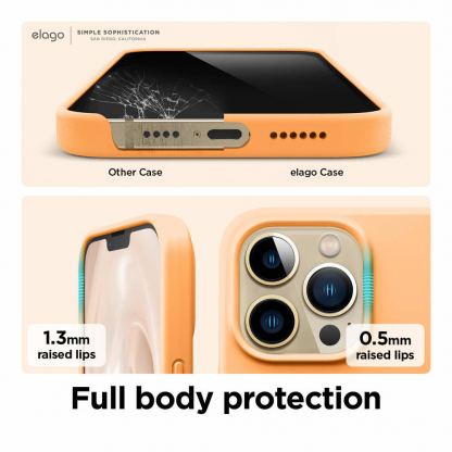 Elago Soft Silicone Case - силиконов (TPU) калъф за iPhone 13 Pro Max (оранжев) 5