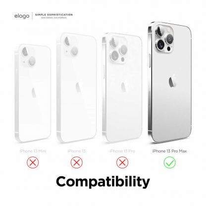 Elago Soft Silicone Case - силиконов (TPU) калъф за iPhone 13 Pro Max (тъмносин) 6