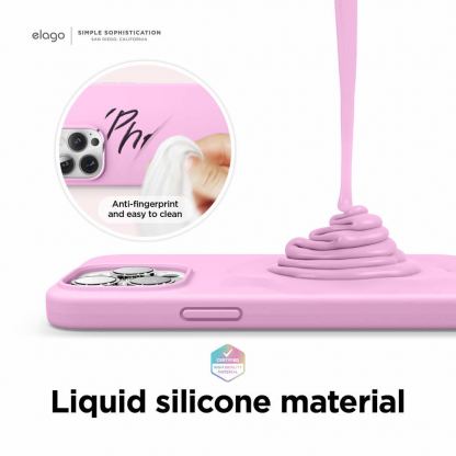 Elago Soft Silicone Case - силиконов (TPU) калъф за iPhone 13 Pro (розов) 3