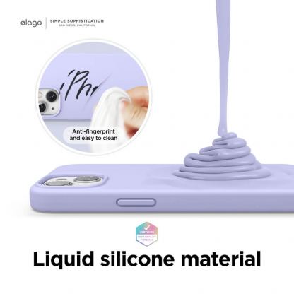 Elago Soft Silicone Case - силиконов (TPU) калъф за iPhone 13 mini (лилав) 3