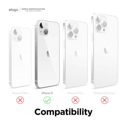 Elago Pebble Case - удароустойчив силиконов (TPU) калъф за iPhone 13 (тъмносив) 7