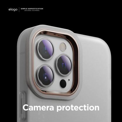 Elago Glide Case - удароустойчив силиконов (TPU) калъф за iPhone 13 Pro Max (мат-розово злато) 7