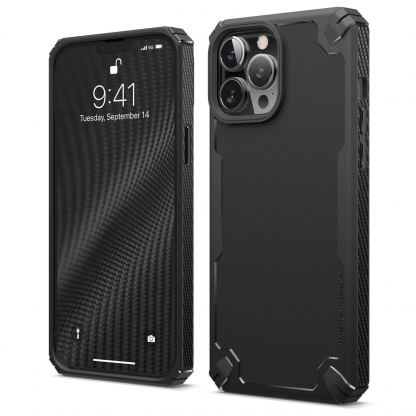 Elago Armor Case - удароустойчив силиконов (TPU) калъф за iPhone 13 Pro Max (черен)