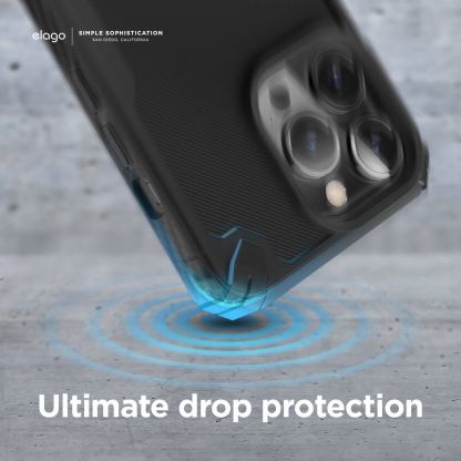 Elago Armor Case - удароустойчив силиконов (TPU) калъф за iPhone 13 Pro Max (черен) 2