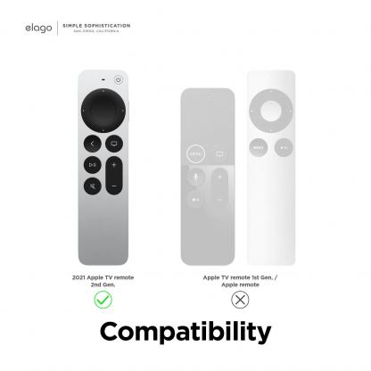 Elago R5 AirTag Case - удароустойчив силиконов калъф за Apple TV Siri Remote (2021) (тъмносин) 7
