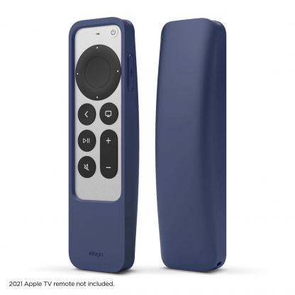 Elago R5 AirTag Case - удароустойчив силиконов калъф за Apple TV Siri Remote (2021) (тъмносин) 10