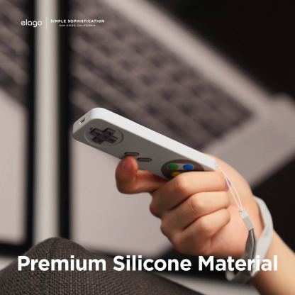 Elago R4 Retro Case - удароустойчив силиконов калъф за Apple TV Siri Remote (2021) (светлосив) 6