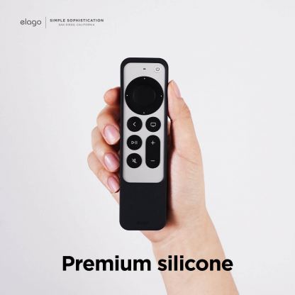 Elago R2 Slim Case - удароустойчив силиконов калъф за Apple TV Siri Remote (2021) (черен) 5