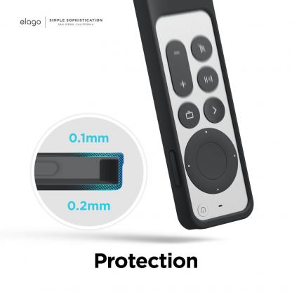 Elago R2 Slim Case - удароустойчив силиконов калъф за Apple TV Siri Remote (2021) (черен) 6