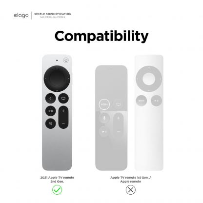 Elago R1 Intelli Case - удароустойчив силиконов калъф за Apple TV Siri Remote (2021) (черен) 4