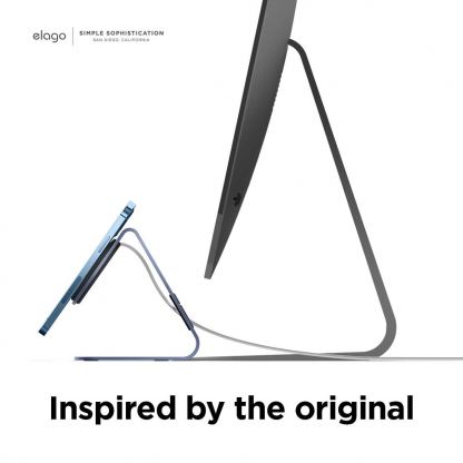 Elago MS4 Aluminum Charging Stand for MagSafe - алуминиева поставка за безжично зареждане на iPhone чрез поставяне на Apple MagSafe Charger (тъмносин) 7