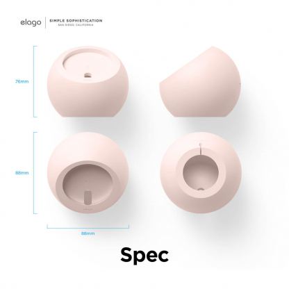 Elago MS2 Charging Stand for MagSafe - силиконова поставка за безжично зареждане на iPhone чрез поставяне на Apple MagSafe Charger (розов) 6