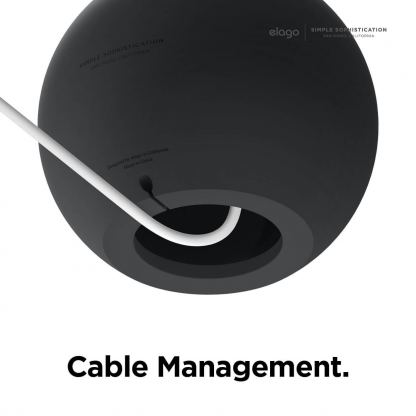 Elago MS2 Charging Stand for MagSafe - силиконова поставка за безжично зареждане на iPhone чрез поставяне на Apple MagSafe Charger (черен) 4