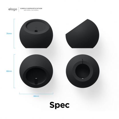 Elago MS2 Charging Stand for MagSafe - силиконова поставка за безжично зареждане на iPhone чрез поставяне на Apple MagSafe Charger (черен) 6