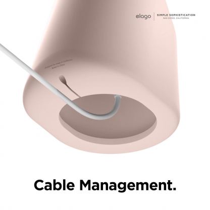 Elago MS1 Charging Stand for MagSafe - силиконова поставка за безжично зареждане на iPhone чрез поставяне на Apple MagSafe Charger (розов) 4