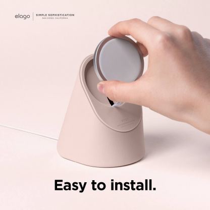 Elago MS1 Charging Stand for MagSafe - силиконова поставка за безжично зареждане на iPhone чрез поставяне на Apple MagSafe Charger (розов) 5