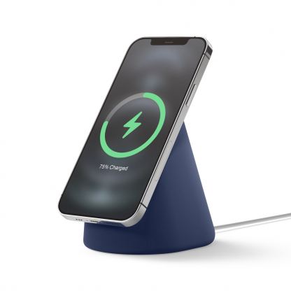 Elago MS1 Charging Stand for MagSafe - силиконова поставка за безжично зареждане на iPhone чрез поставяне на Apple MagSafe Charger (тъмносин)