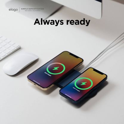 Elago MagSafe Charging Hub Duo - двойна силиконова поставка за безжично зареждане на iPhone чрез поставяне на Apple MagSafe Charger (розов) 2