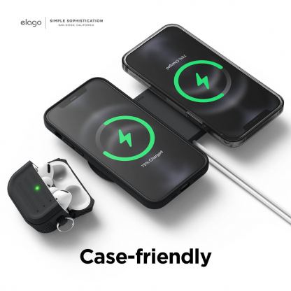 Elago MagSafe Charging Hub Duo - двойна силиконова поставка за безжично зареждане на iPhone чрез поставяне на Apple MagSafe Charger (черен) 6