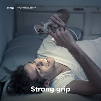 Elago Grip Stand for MagSafe - силиконова поставка за зареждане на iPhone чрез поставяне на Apple MagSafe Charger (светлосин) 5