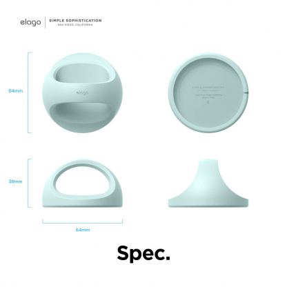 Elago Grip Stand for MagSafe - силиконова поставка за зареждане на iPhone чрез поставяне на Apple MagSafe Charger (светлосин) 7