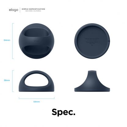 Elago Grip Stand for MagSafe - силиконова поставка за зареждане на iPhone чрез поставяне на Apple MagSafe Charger (тъмносин) 7