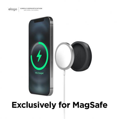 Elago Grip Stand for MagSafe - силиконова поставка за зареждане на iPhone чрез поставяне на Apple MagSafe Charger (черен) 2