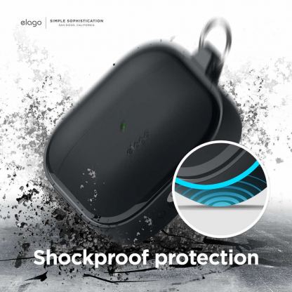 Elago AirPods 3 EDC Hang Case - удароустойчив силиконов калъф с карабинер за Apple Airpods 3 (черен) 5
