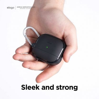 Elago AirPods 3 EDC Hang Case - удароустойчив силиконов калъф с карабинер за Apple Airpods 3 (черен) 6