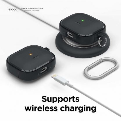 Elago AirPods 3 EDC Hang Case - удароустойчив силиконов калъф с карабинер за Apple Airpods 3 (черен) 8