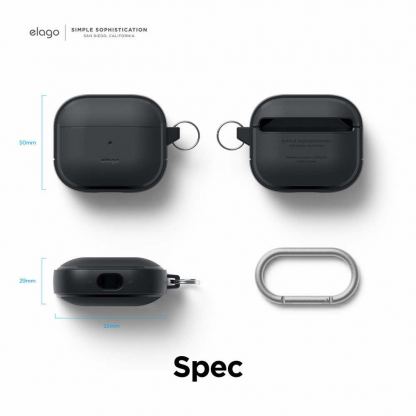 Elago AirPods 3 EDC Hang Case - удароустойчив силиконов калъф с карабинер за Apple Airpods 3 (черен) 9