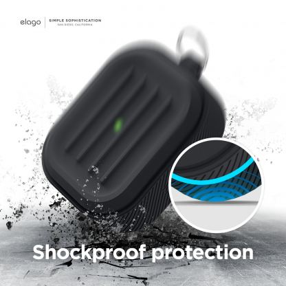 Elago AirPods 3 Armor Hang Case - удароустойчив силиконов калъф с карабинер за Apple Airpods 3 (черен) 3