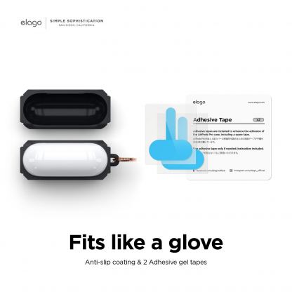 Elago AirPods 3 Armor Hang Case - удароустойчив силиконов калъф с карабинер за Apple Airpods 3 (черен) 6