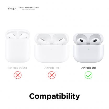 Elago AirPods 3 Armor Hang Case - удароустойчив силиконов калъф с карабинер за Apple Airpods 3 (черен) 8