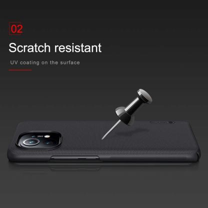 Nillkin Super Frosted Shield Case - поликарбонатов кейс за Xiaomi Mi 11 (черен) 5