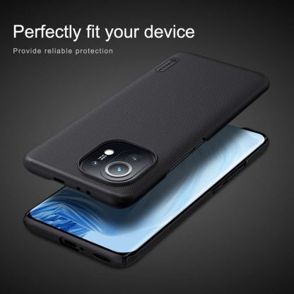 Nillkin Super Frosted Shield Case - поликарбонатов кейс за Xiaomi Mi 11 (черен) 6