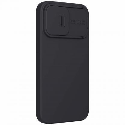 Nillkin CamShield Silky Silicone Case - силиконов (TPU) калъф за iPhone 13 Pro Max (черен) 2