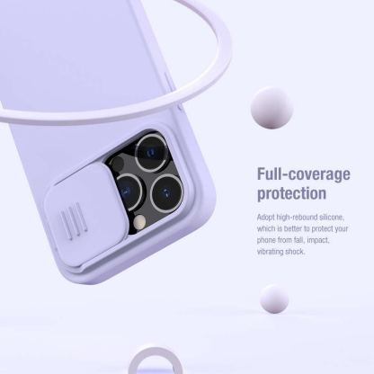 Nillkin CamShield Silky Silicone Case - силиконов (TPU) калъф за iPhone 13 Pro Max (черен) 5