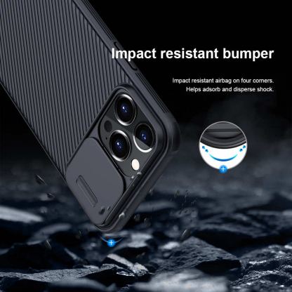 Nillkin CamShield Pro Magnetic Case - хибриден удароустойчив кейс с MagSafe за iPhone 13 Pro (син) 5